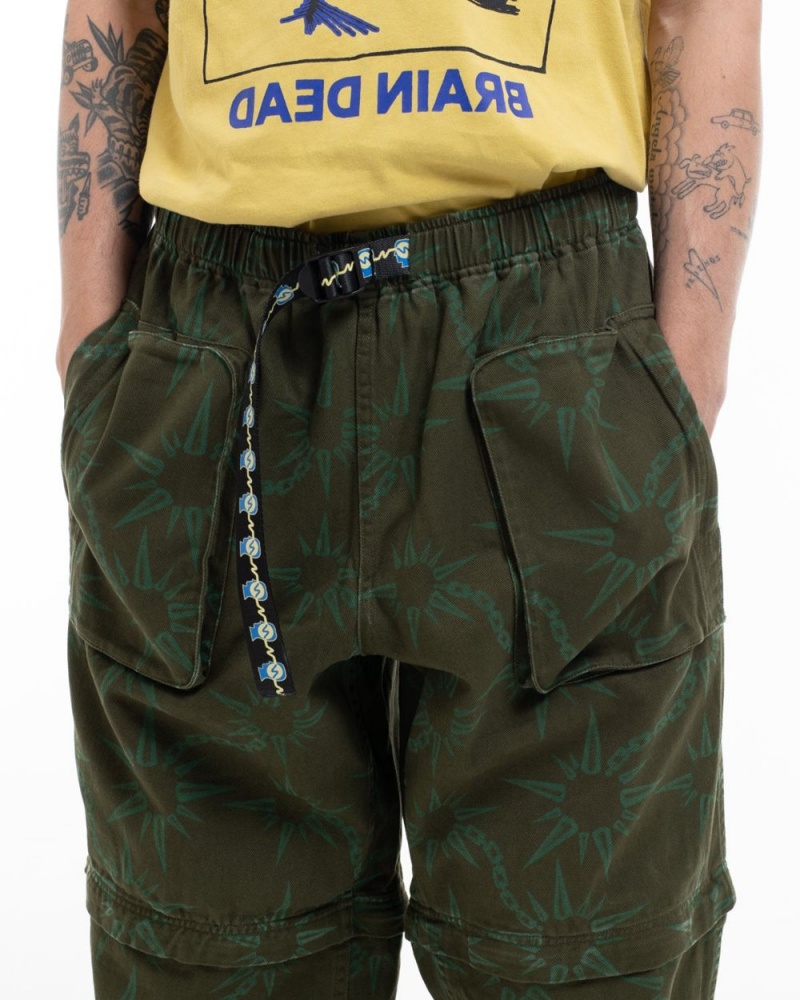 Olive Brain Dead Convertible Razor Climbing Pant | USA EMOV96720