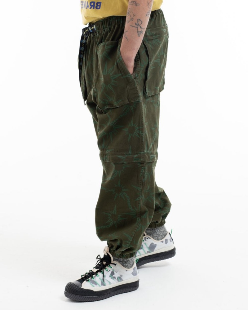 Olive Brain Dead Convertible Razor Climbing Pant | USA EMOV96720