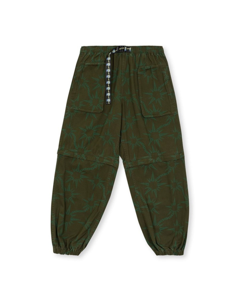 Olive Brain Dead Convertible Razor Climbing Pant | USA EMOV96720