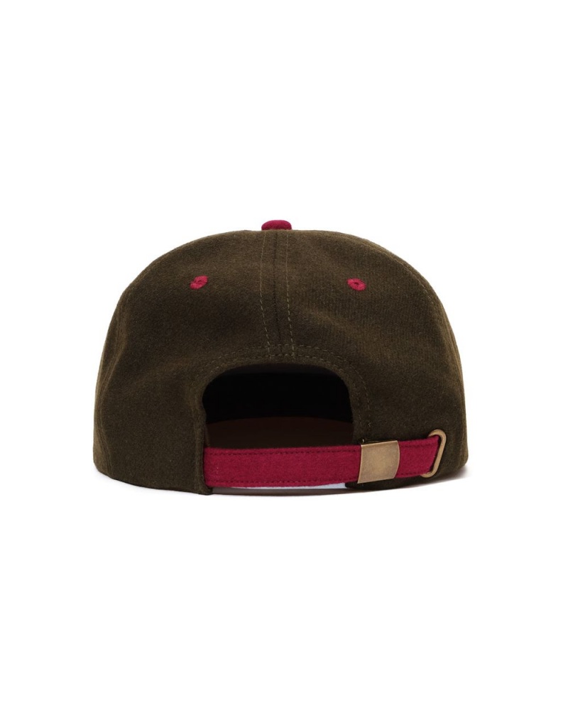 Olive Brain Dead Evil Eyes Wool Five Panel Hat | USA WBGD68104