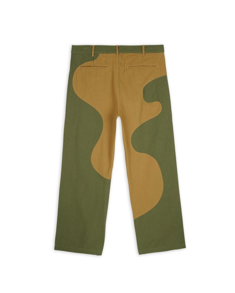 Olive Brain Dead Goop Herringbone Pant | USA OHTZ54289