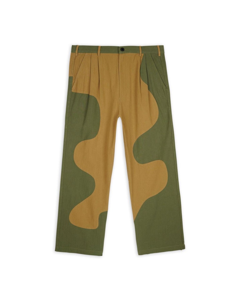 Olive Brain Dead Goop Herringbone Pant | USA OHTZ54289