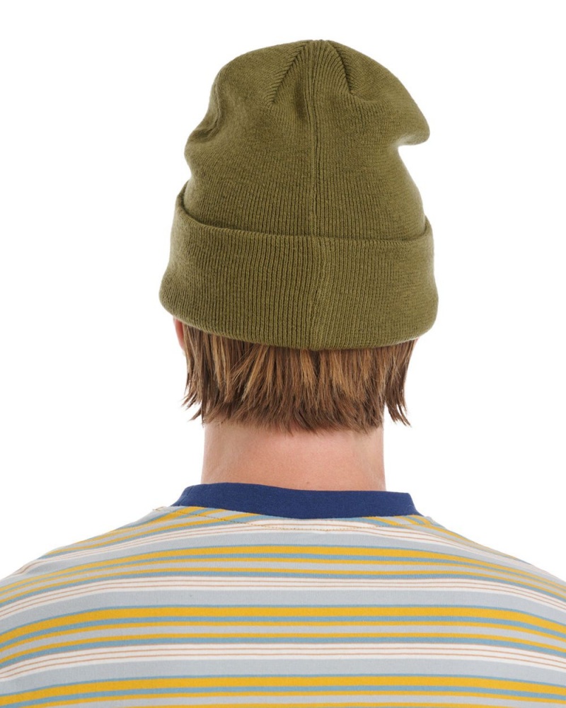 Olive Brain Dead Logo Head Wool Beanie | USA IPBL96105