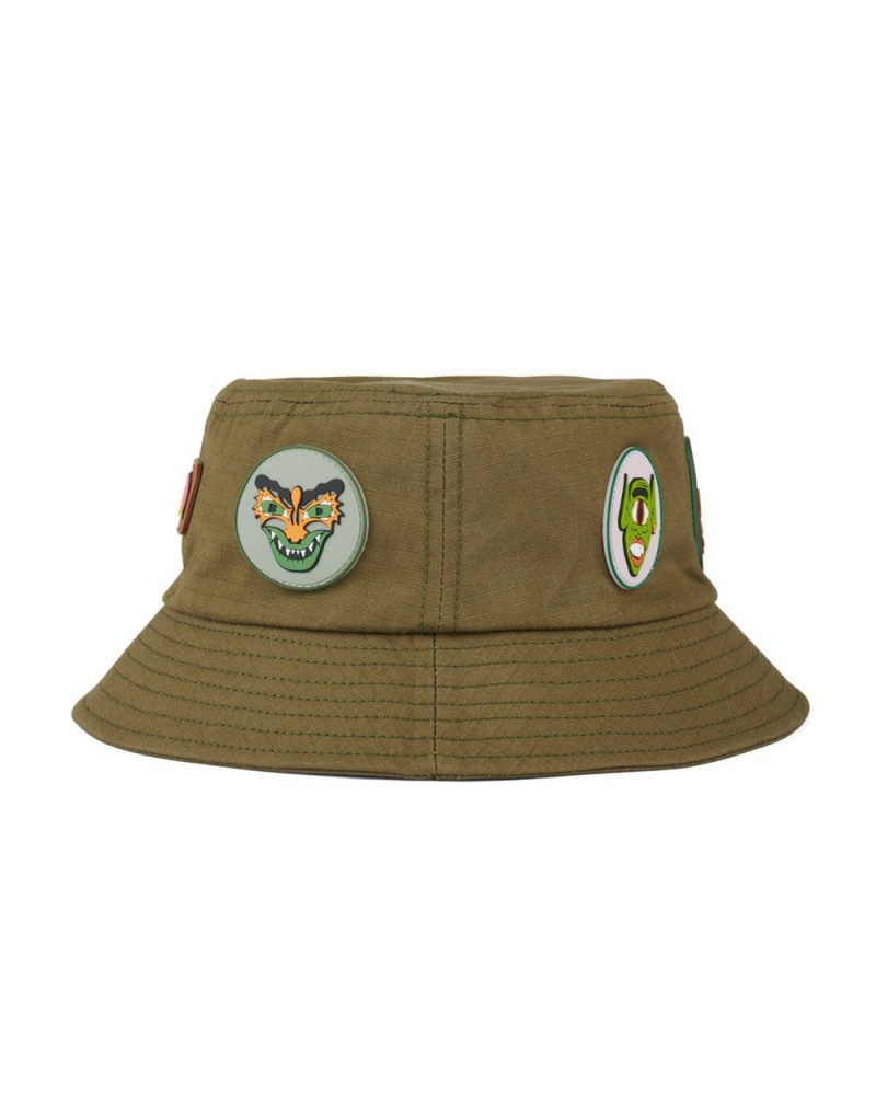 Olive Brain Dead Metal Bucket Hat | USA JNQR06824