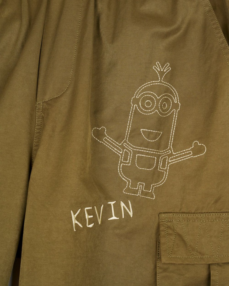 Olive Brain Dead X Minions Kevin's Plan Flight Pant | USA GZSO49015