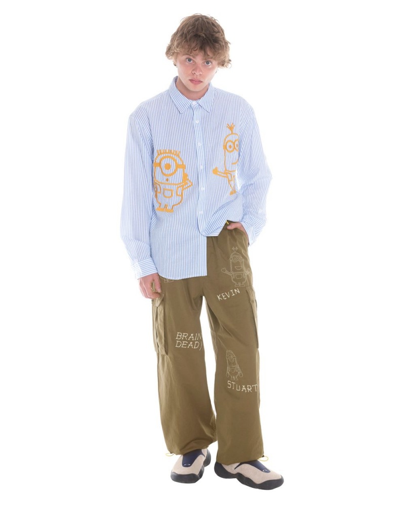 Olive Brain Dead X Minions Kevin's Plan Flight Pant | USA GZSO49015