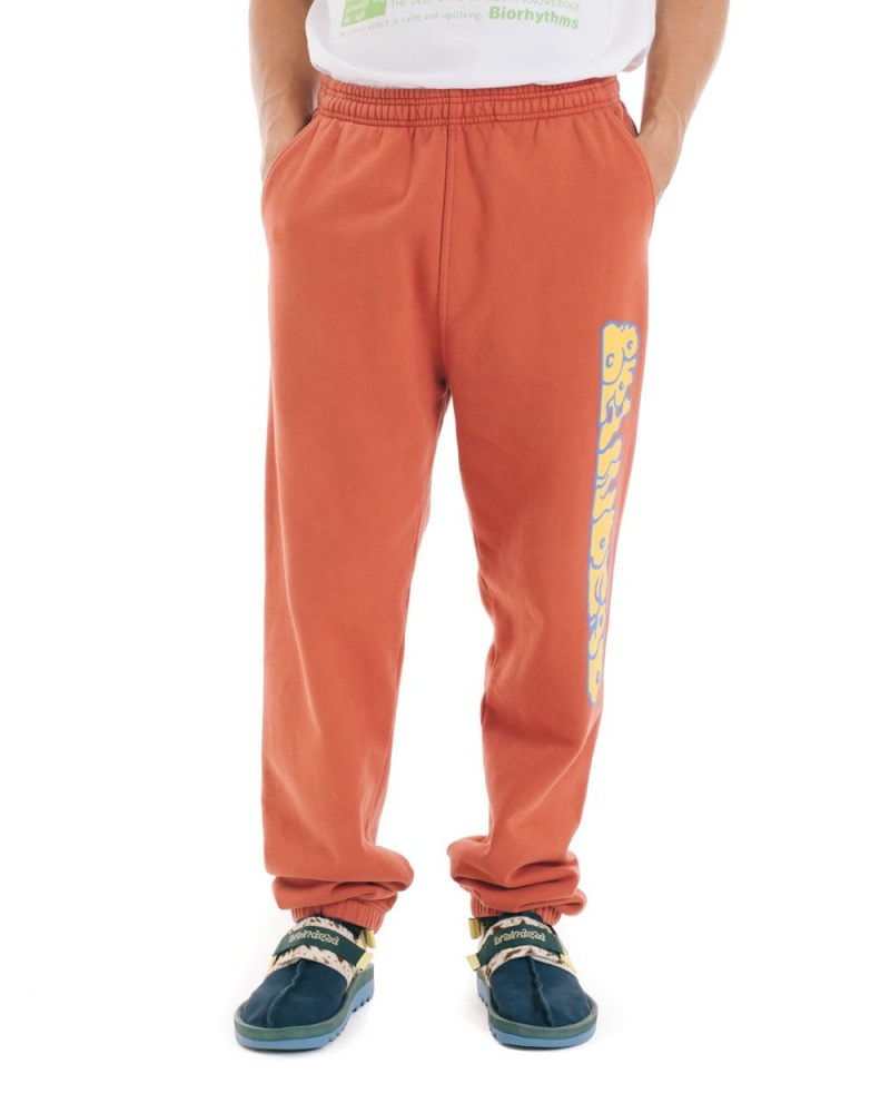 Orange Brain Dead Bubble Sweat Pant | USA NWOF73621