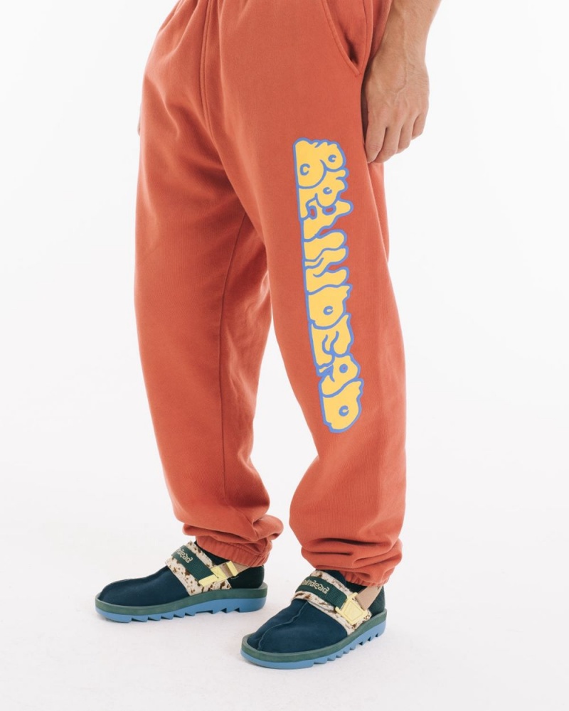 Orange Brain Dead Bubble Sweat Pant | USA NWOF73621