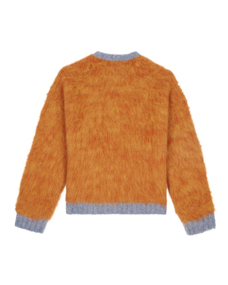 Orange Brain Dead Marled Alpaca Crewneck Sweater | USA OKMX72804