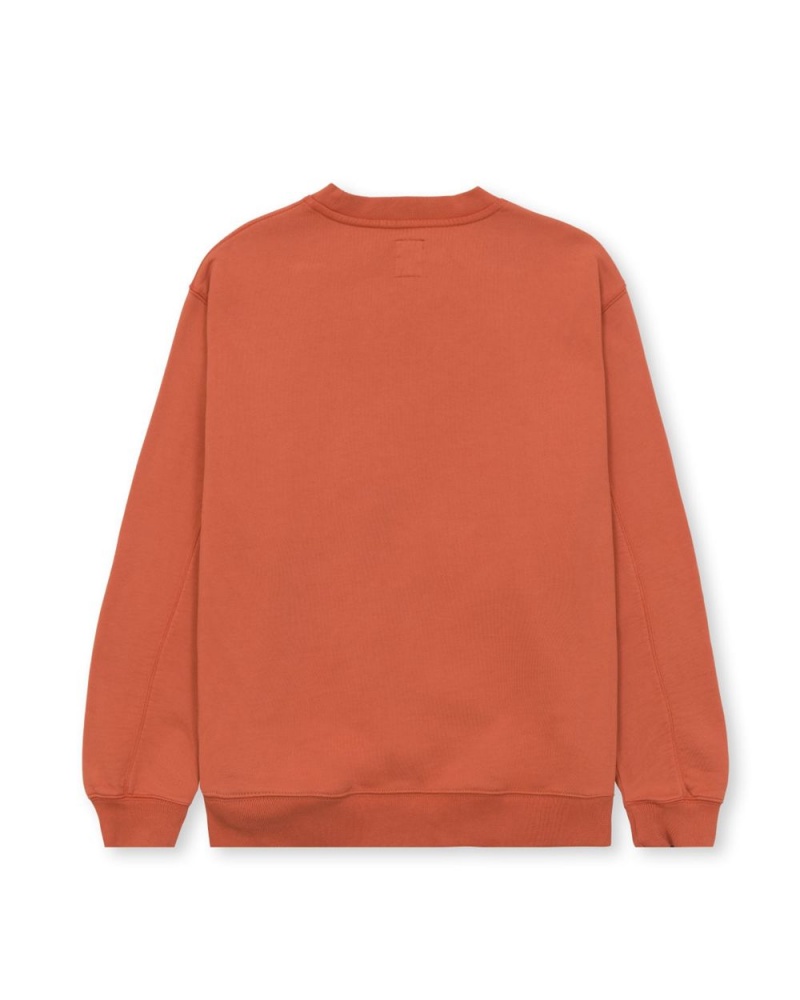 Orange Brain Dead Movement Crewneck Sweatshirt | USA TZYH29036