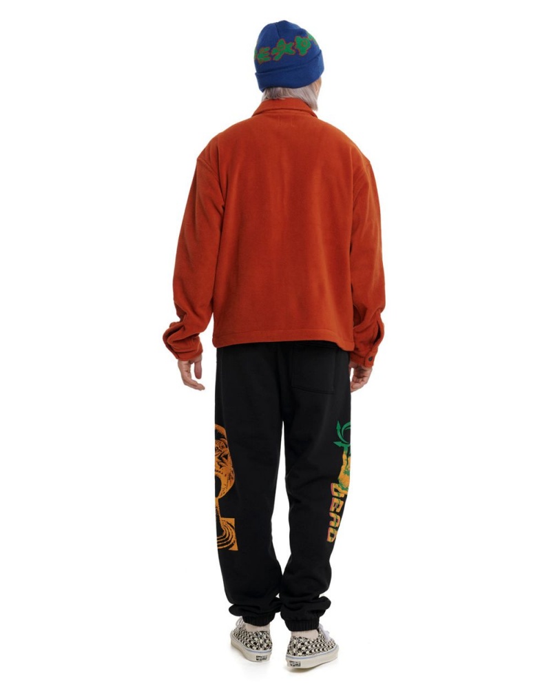 Orange Brain Dead Polar Fleece Climber Shirt | USA LTQK16503