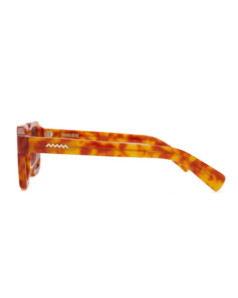 Orange Brain Dead Staunton Post Modern Primitive Eye Protection Sunglasses | USA OUCI47609