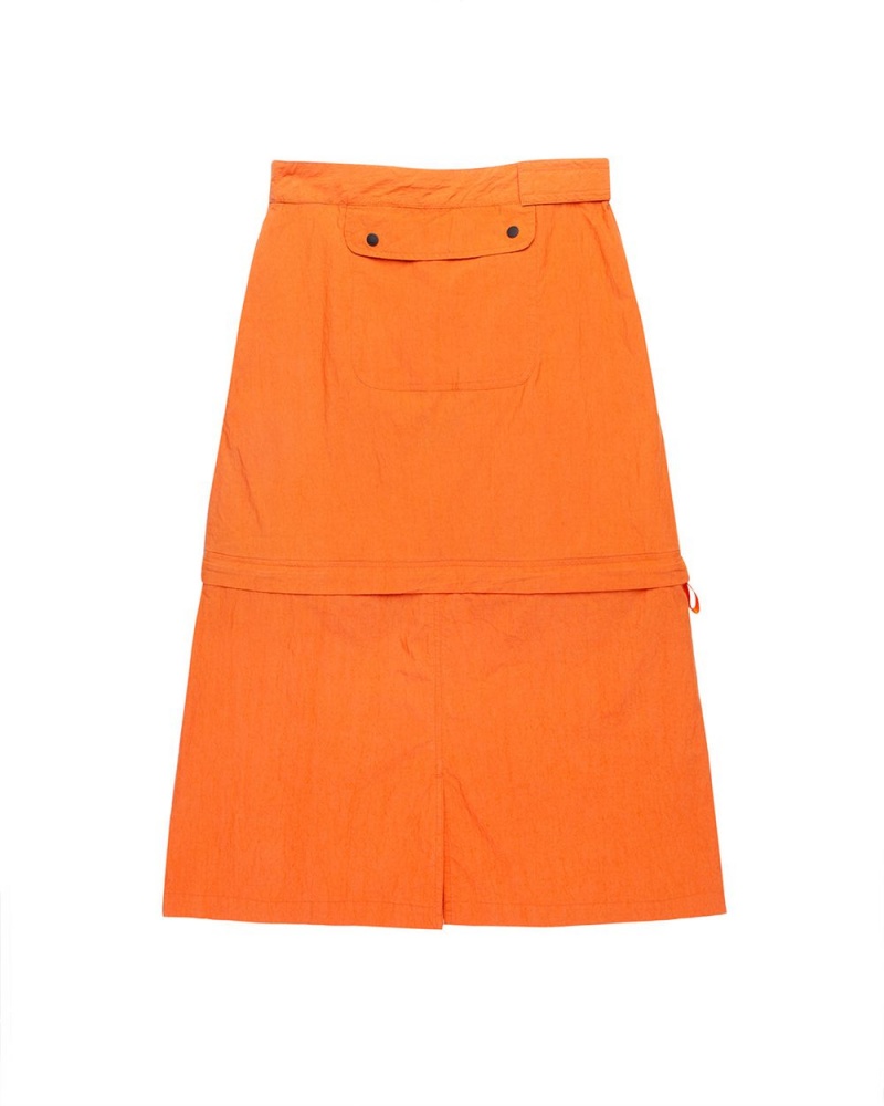 Orange Brain Dead Washed Out Convertible Skirt | USA GJRU06589