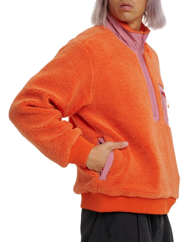 Orange Brain Dead Yin Yang Half Zip Jacket | USA NURK84721