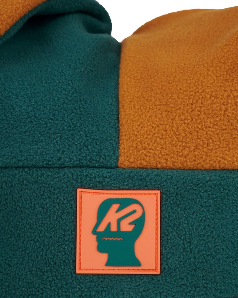 Orange Green Brain Dead X K2 Polar Fleece Jester Beanie | USA YHIN18362