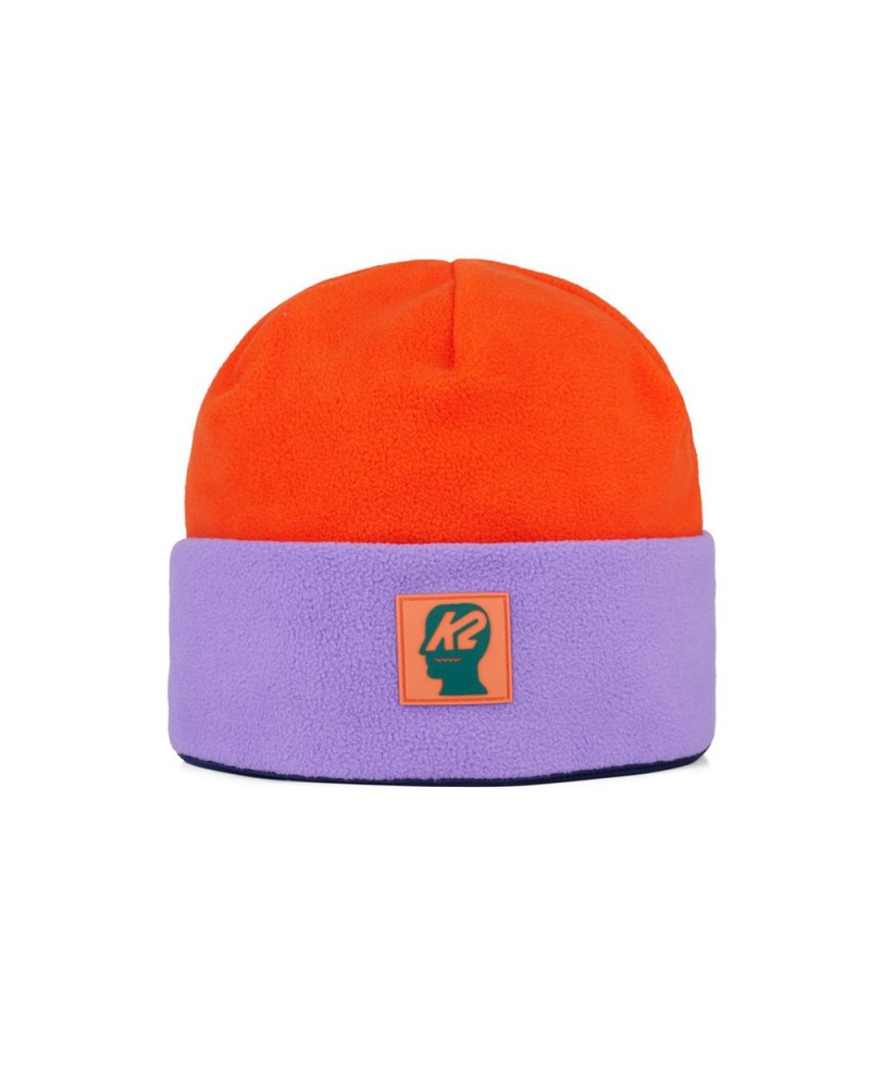 Orange Purple Brain Dead X K2 Standard Polar Fleece Beanie | USA XTNI43679