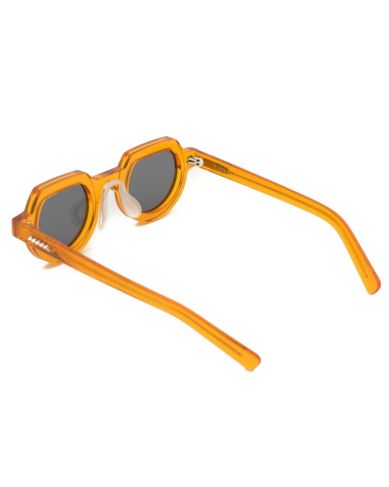 Orange Silver Brain Dead Tani Post Modern Primitive Eye Protection Sunglasses | USA OHDI70196