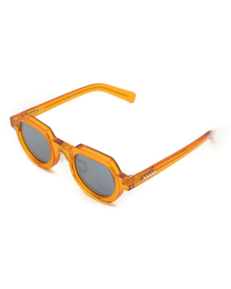 Orange Silver Brain Dead Tani Post Modern Primitive Eye Protection Sunglasses | USA OHDI70196