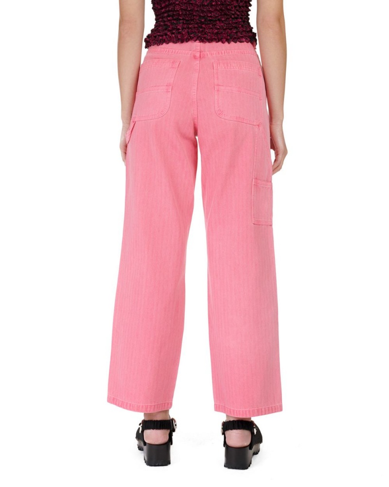 Pink Brain Dead Herringbone Utility Pant | USA AGJP63590