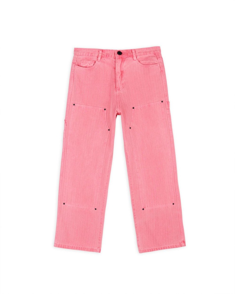 Pink Brain Dead Herringbone Utility Pant | USA AGJP63590