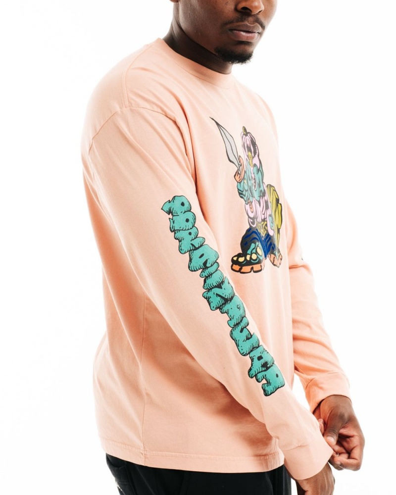 Pink Brain Dead Little Barbarian Long Sleeve T-Shirt | USA ZYLE57483