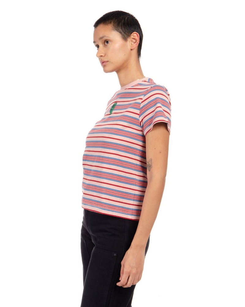 Pink Brain Dead Striped Baby T-Shirt | USA KJFQ38469