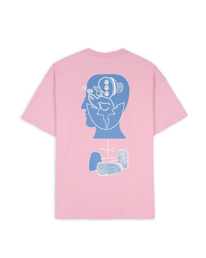 Pink Brain Dead Understandable Enemies T-Shirt | USA TMIV19370