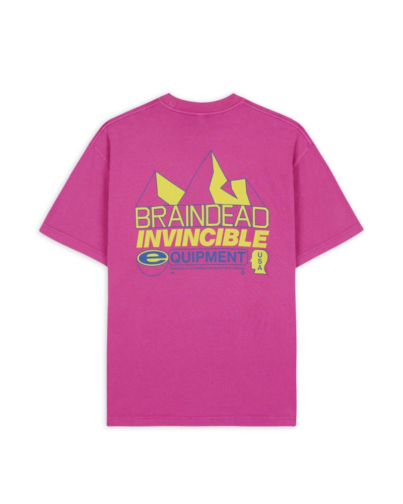 Pink Brain Dead X Invincible Equipment T-Shirt | USA MACR80167