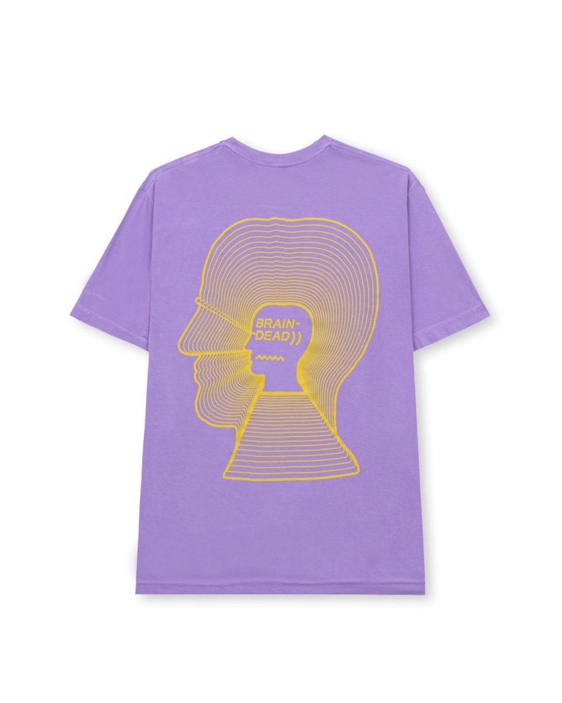 Purple Brain Dead All Rise T-Shirt | USA QWDO34280