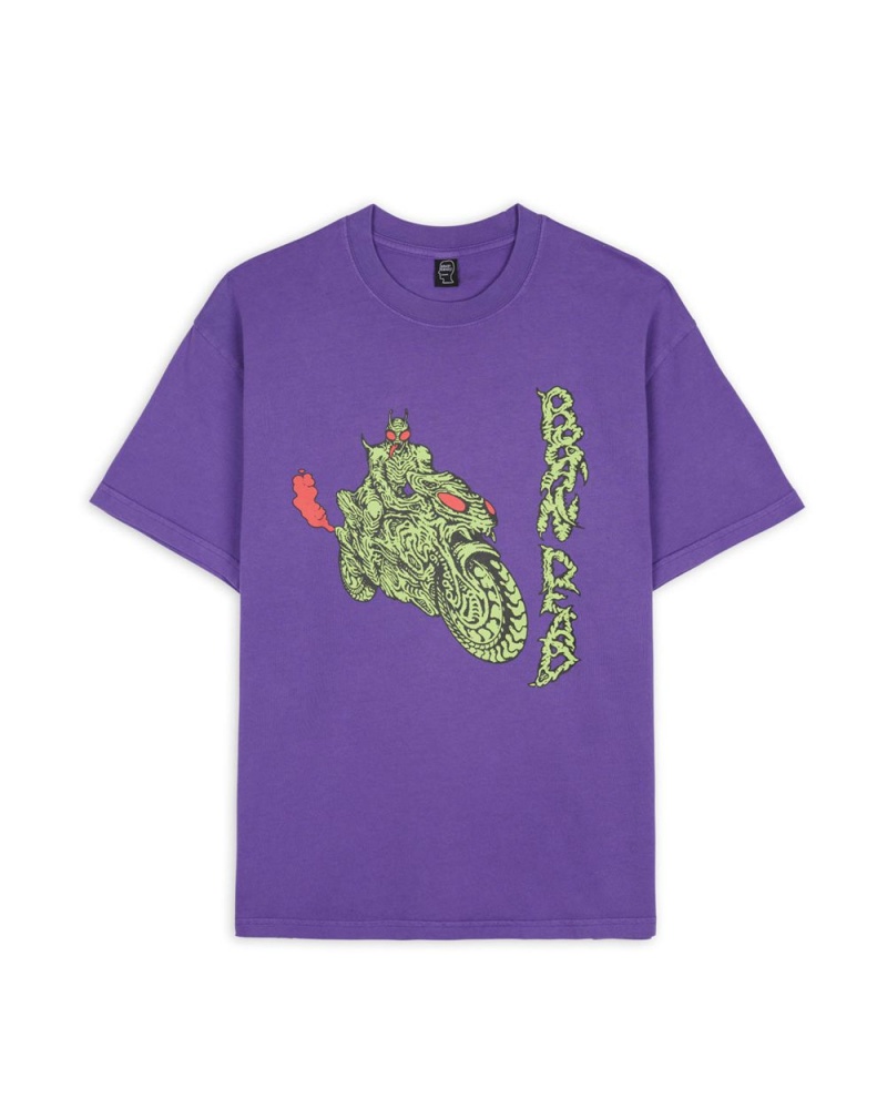 Purple Brain Dead Goon Rider T-Shirt | USA NWCP58049