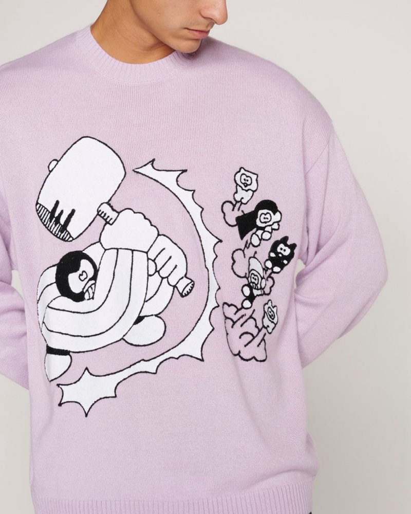 Purple Brain Dead Hammer Sweater | USA QMXI41605