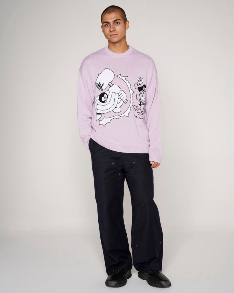 Purple Brain Dead Hammer Sweater | USA QMXI41605