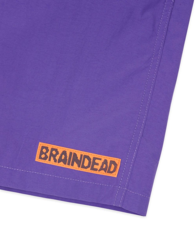 Purple Brain Dead Kickers Shorts | USA KVQC89237