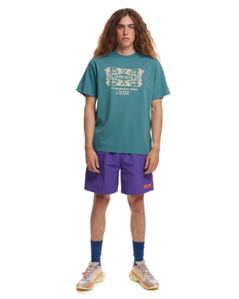 Purple Brain Dead Kickers Shorts | USA KVQC89237