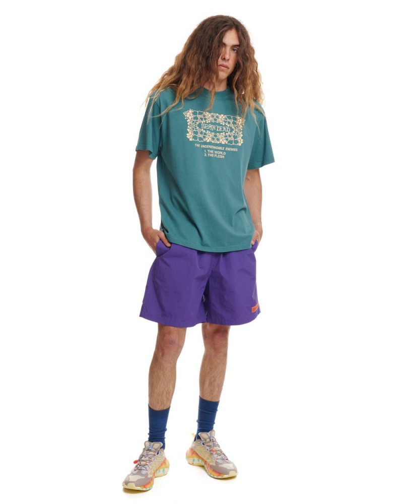 Purple Brain Dead Kickers Shorts | USA KVQC89237