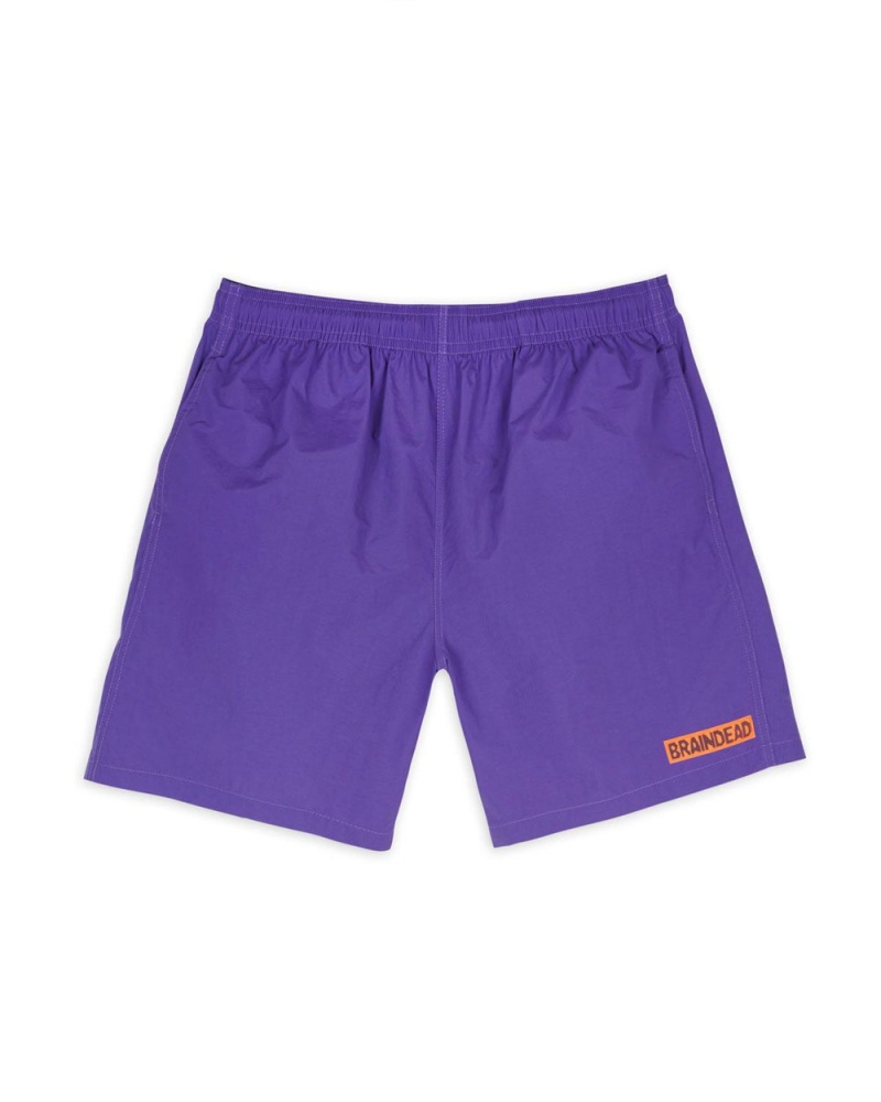 Purple Brain Dead Kickers Shorts | USA KVQC89237