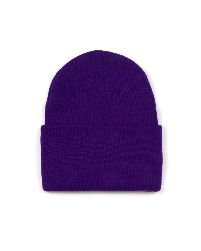 Purple Brain Dead Logo Head Beanie | USA TULQ64591