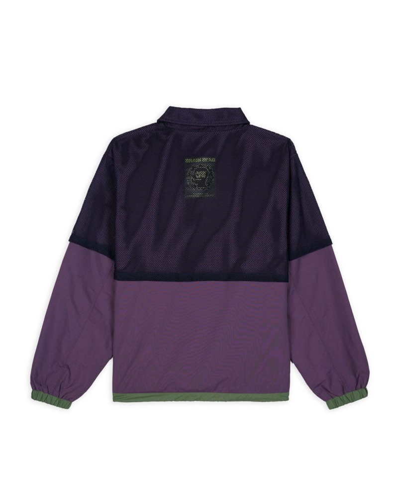 Purple Brain Dead Roll Cast Mesh Overlay Fishing Jacket | USA QLPF39172