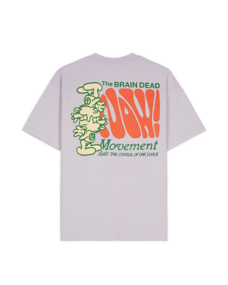 Purple Brain Dead The Now Movement T-Shirt | USA DCSG56038