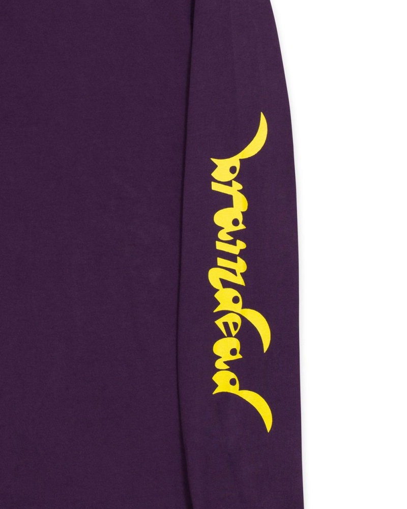 Purple Brain Dead Uncertainties Long Sleeve T-Shirt | USA JHMR40531