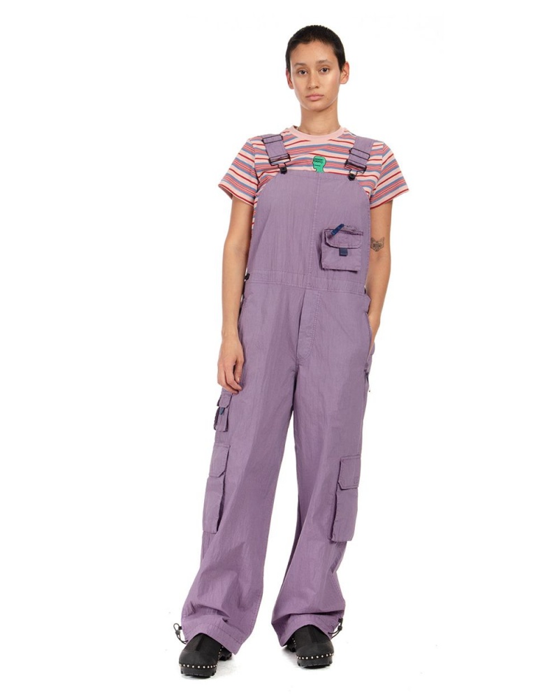 Purple Brain Dead Washed Out Utility Overall Pant | USA EJIG65709