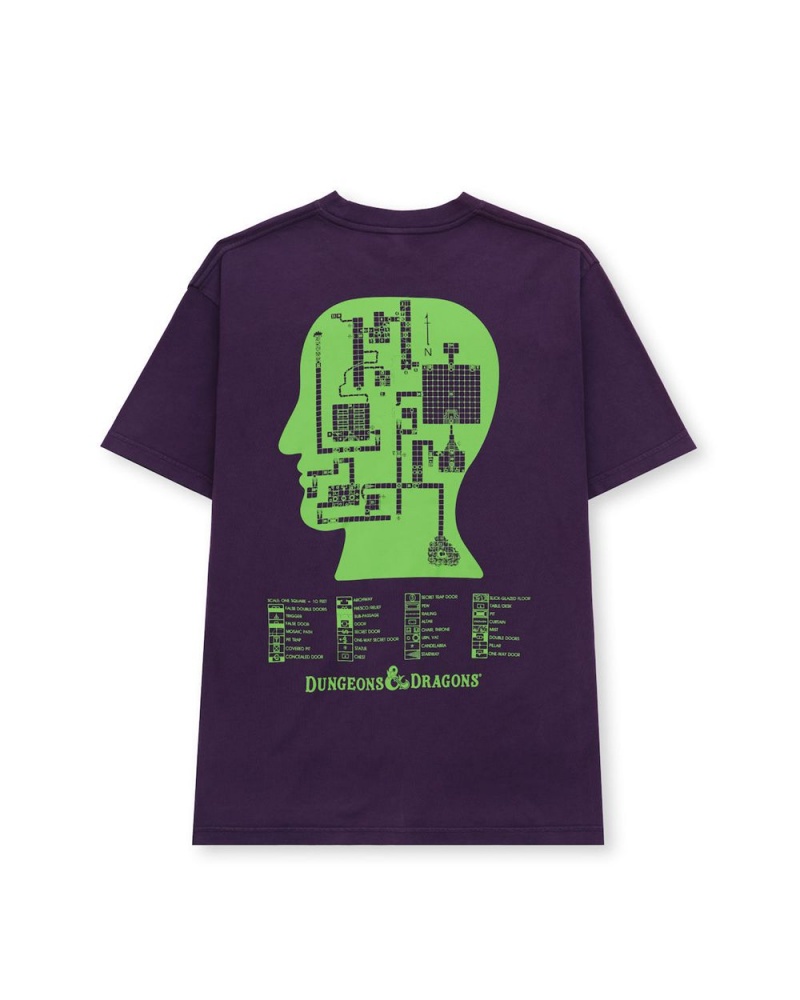 Purple Brain Dead X Dungeons & Dragons Dungeon Tomb T-Shirt | USA FNGJ64290