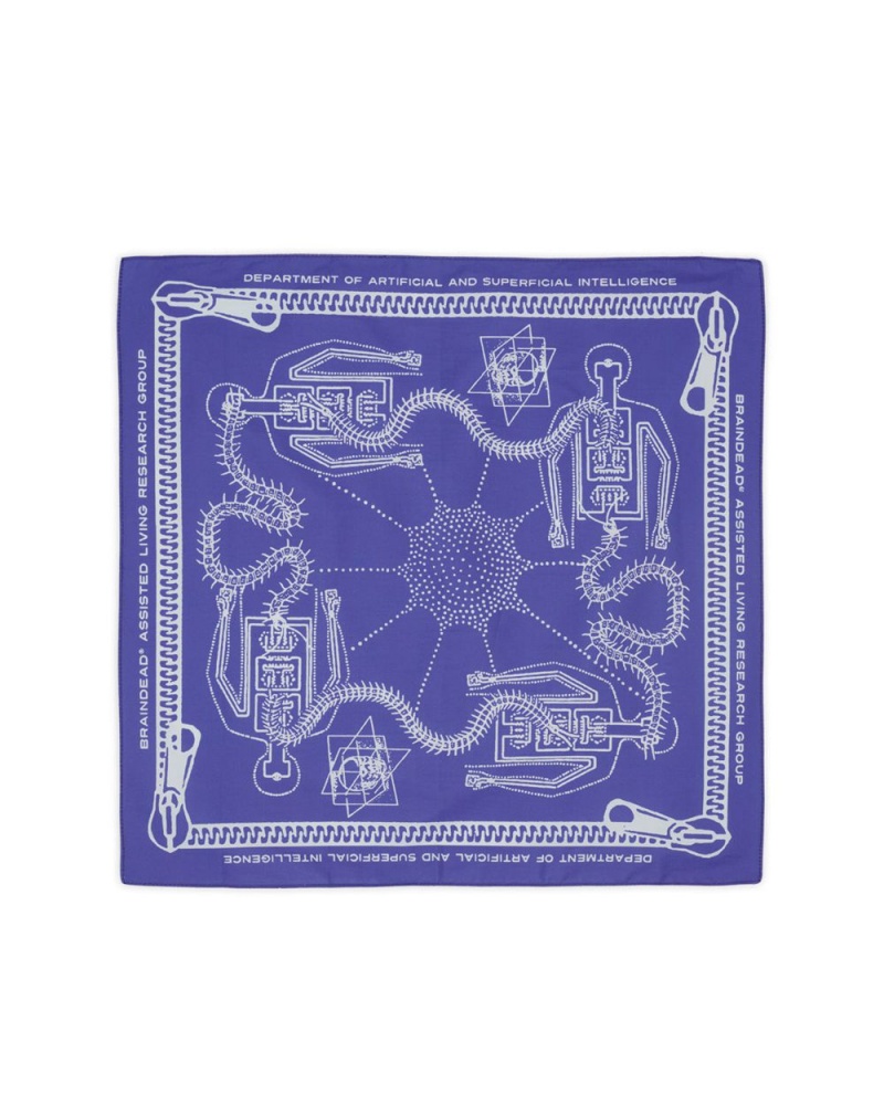 Purple Brain Dead Zipper Bandana Homeware | USA SCZW34571