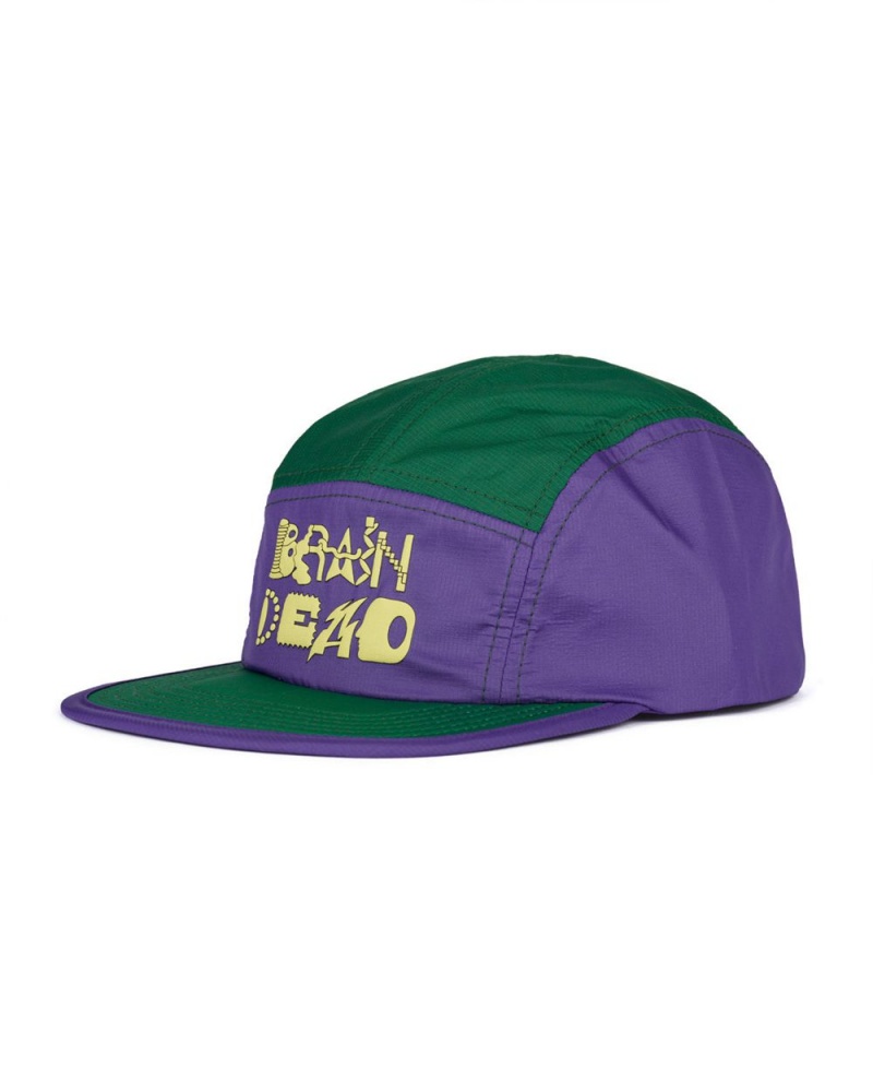 Purple Green Brain Dead Miles Trail Cap | USA NZSM96174