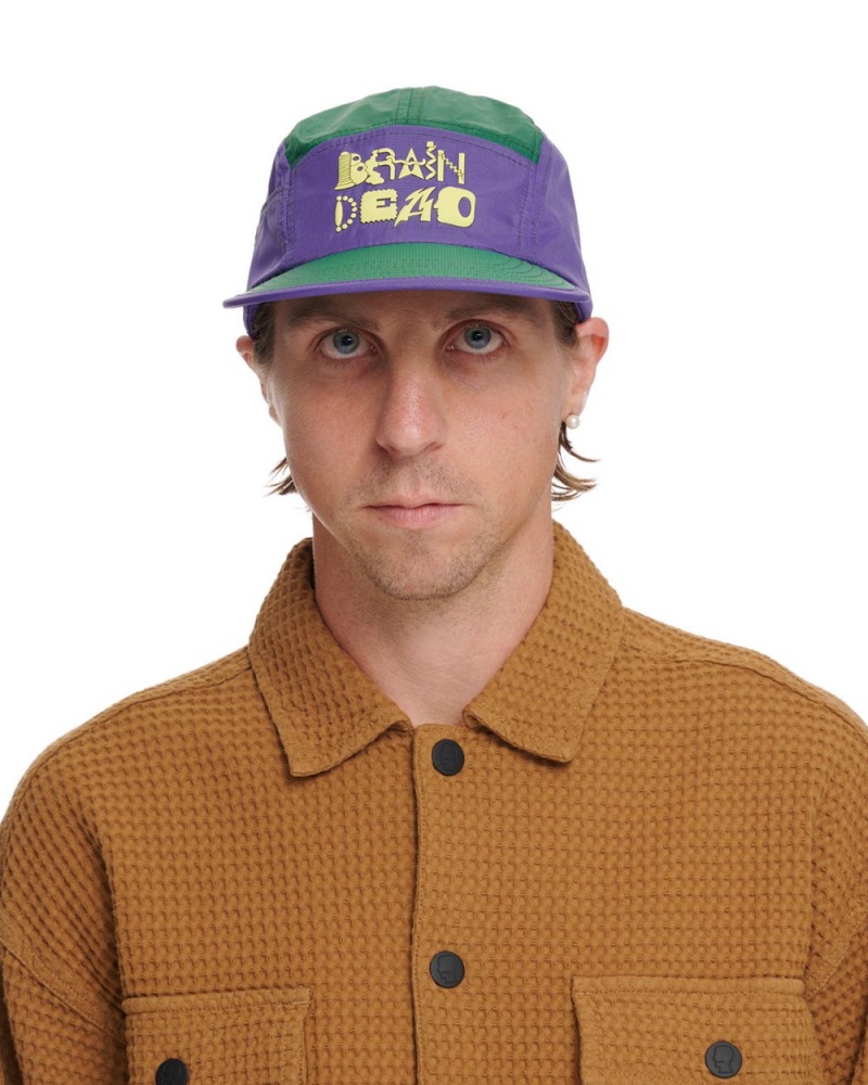 Purple Green Brain Dead Miles Trail Cap | USA NZSM96174