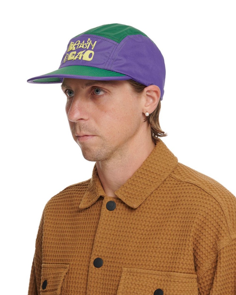 Purple Green Brain Dead Miles Trail Cap | USA NZSM96174