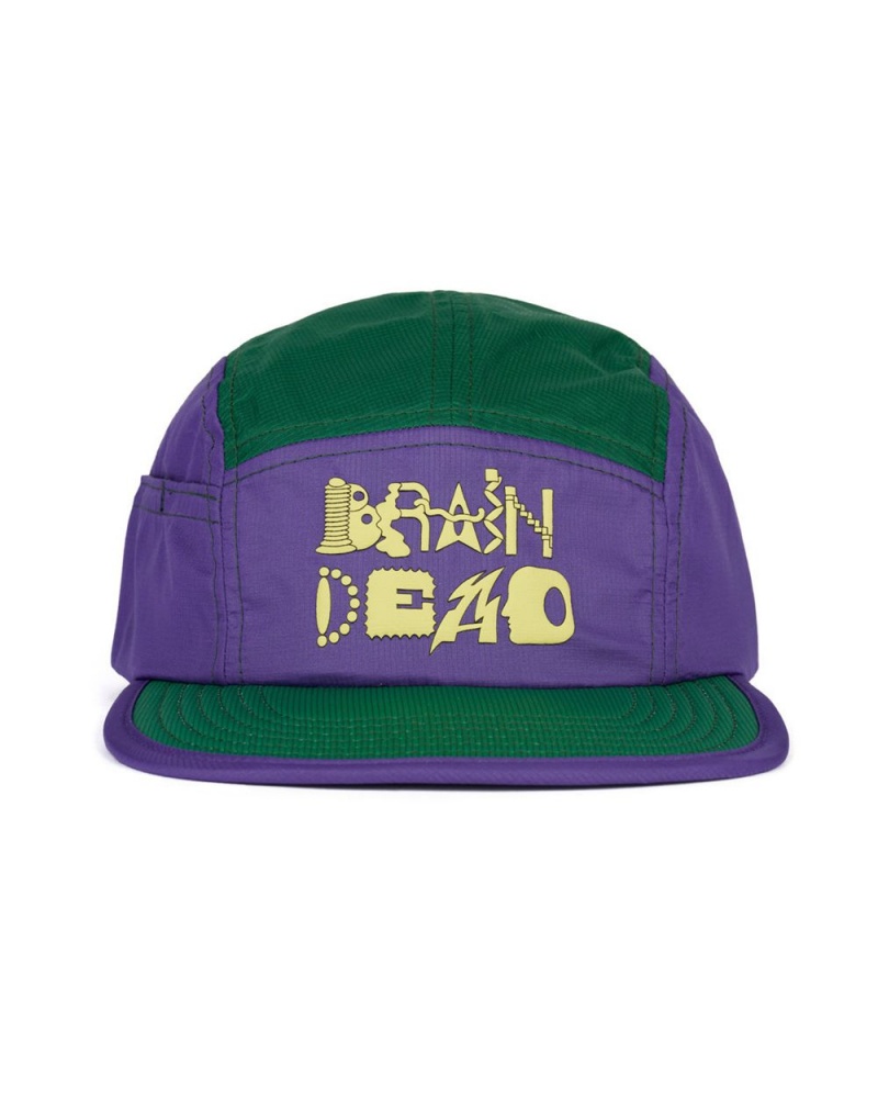 Purple Green Brain Dead Miles Trail Cap | USA NZSM96174