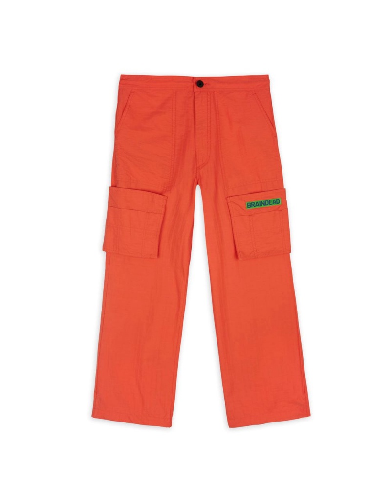 Red Brain Dead Knife Pleat Run Pant | USA OPFM45829