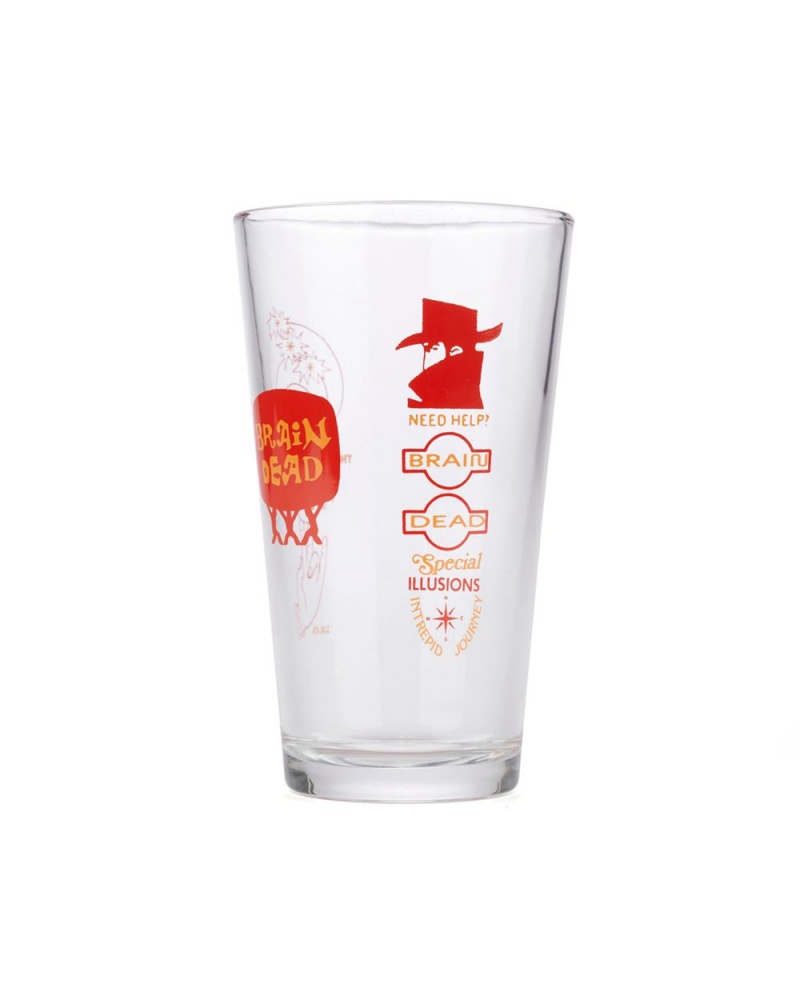 Red Brain Dead Special Illusions Pint Glass Homeware | USA SRZN75413