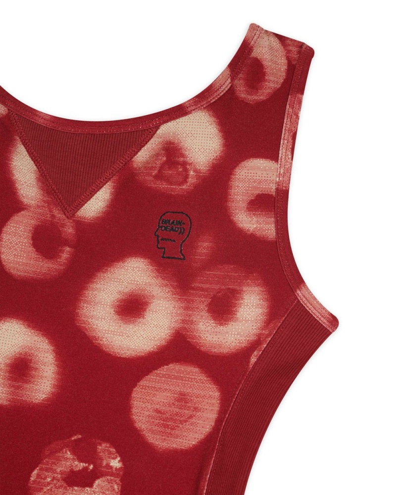 Red Brain Dead Sponge Dye Bodysuit | USA CTMU08371